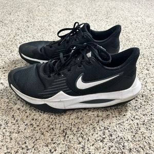 Nike Precision 5 Basketball Shoe Black White Mens 10.5 CW3403